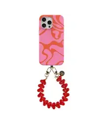 AVY Apple iPhone 12 Pro Max MagSafe Hoesje met Koord 30CM Rose Hearts afbeelding