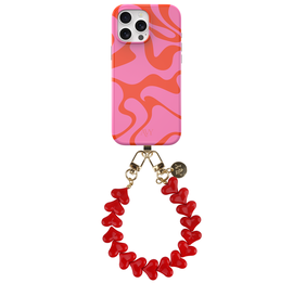 AVY Apple iPhone 12 Pro Max MagSafe Hoesje met Koord 30CM Rose Hearts