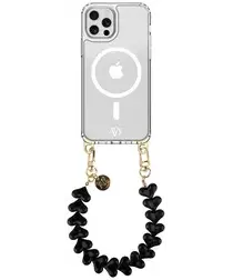 AVY Apple iPhone 12 / 12 Pro Hoesje met Koord & MagSafe 30CM Cupid Black afbeelding