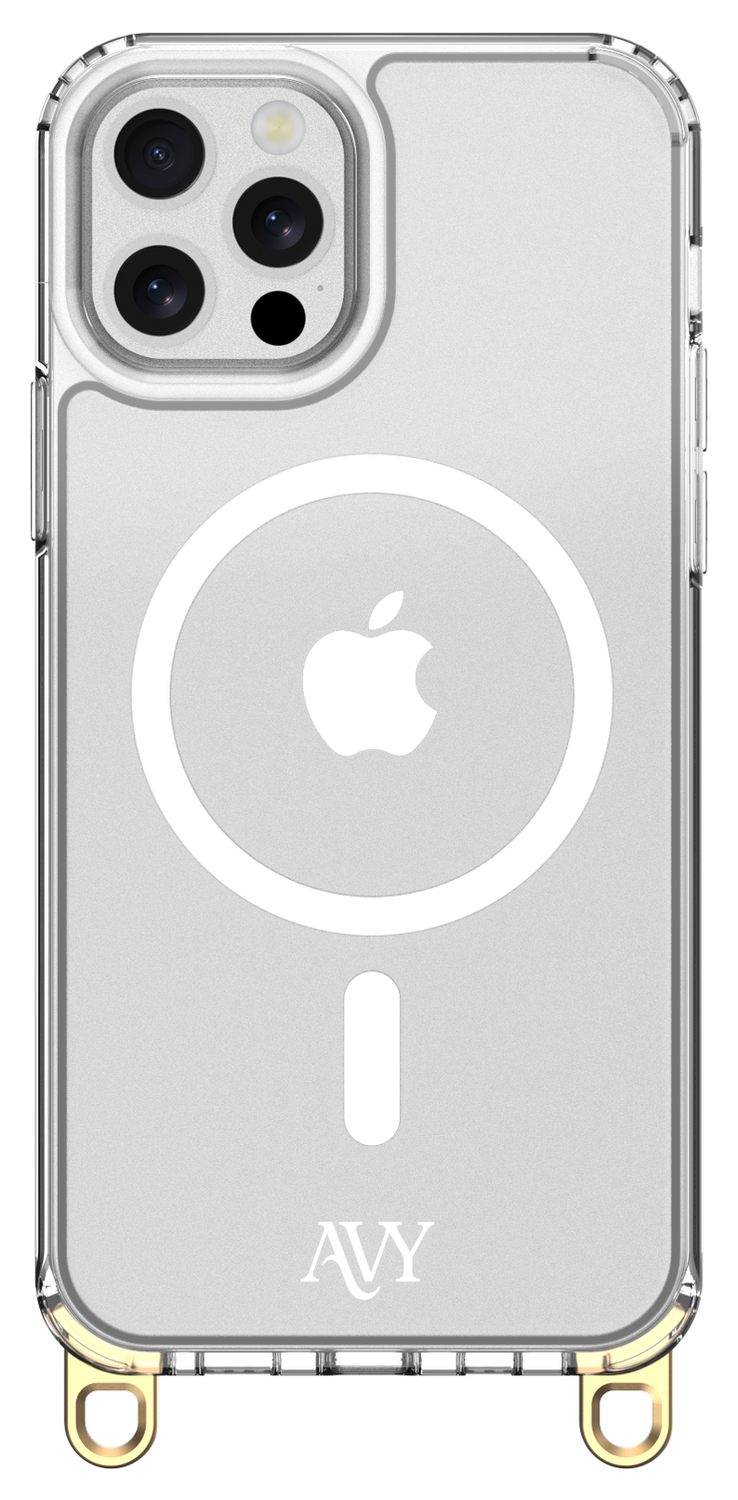 AVY Apple iPhone 12 / 12 Pro MagSafe Hoesje met Koord 30CM Cupid Black afbeelding 12