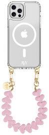 AVY Apple iPhone 12 / 12 Pro MagSafe Hoesje met Koord 30CM Cupid Pink