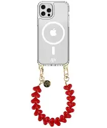AVY Apple iPhone 12 / 12 Pro Hoesje met Koord & MagSafe 30CM Cupid Red afbeelding