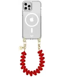 AVY Apple iPhone 12 / 12 Pro Hoesje met Koord & MagSafe 30CM Cupid Clear Red afbeelding