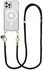 AVY Apple iPhone 12 / 12 Pro Hoesje met Koord & MagSafe 130CM Tressé Black