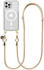 AVY Apple iPhone 12 / 12 Pro Hoesje met Koord & MagSafe 130CM Tressé Beige