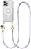 AVY Apple iPhone 12 / 12 Pro Hoesje met Koord & MagSafe 130CM Tressé Purple