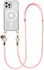 AVY Apple iPhone 12 / 12 Pro Hoesje met Koord & MagSafe 130CM Tressé Pink