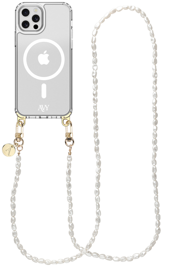 AVY Apple iPhone 12 / 12 Pro Hoesje met Koord & MagSafe 120CM Perla Chic Long afbeelding 1