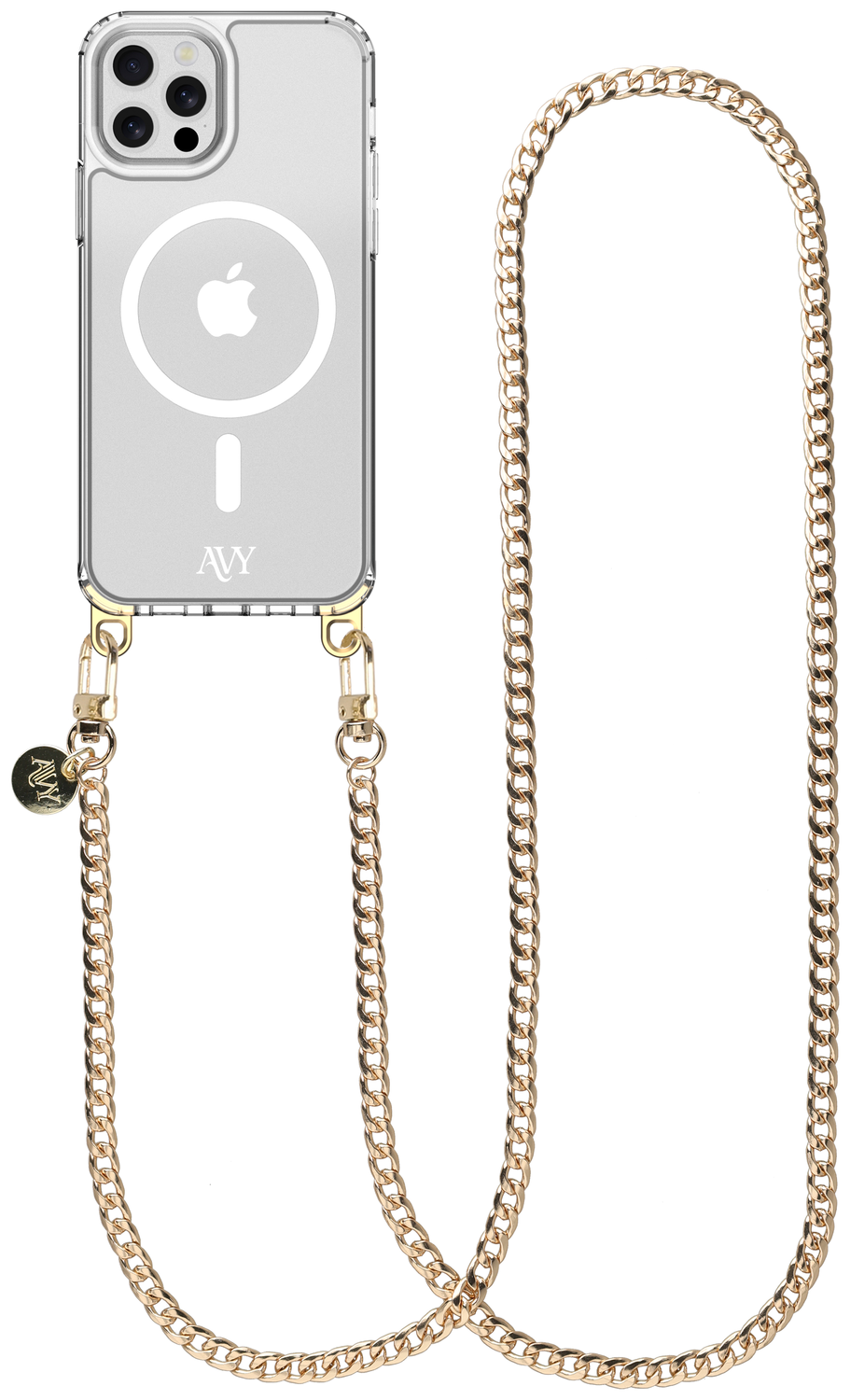 AVY Apple iPhone 12 / 12 Pro Hoesje met Koord & MagSafe 120CM Aurum Lien Long afbeelding 1