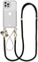 AVY Apple iPhone 12 / 12 Pro Hoesje met Koord & MagSafe Set Pearl & Rope Black