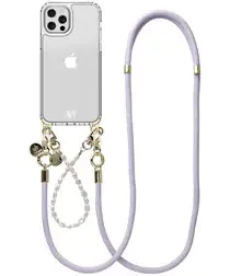 AVY Apple iPhone 12 / 12 Pro Hoesje met Koord & MagSafe Set Pearl & Rope Purple afbeelding