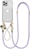 AVY Apple iPhone 12 / 12 Pro Hoesje met Koord & MagSafe Set Pearl & Rope Purple afbeelding 1