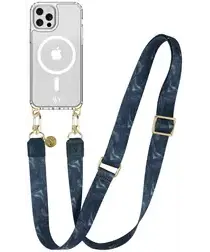 AVY Apple iPhone 12 / 12 Pro Hoesje met Koord & MagSafe 130CM Obscura Blue afbeelding