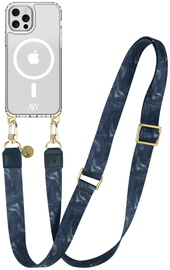 AVY Apple iPhone 12 / 12 Pro Hoesje met Koord & MagSafe 130CM Obscura Blue
