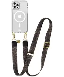 AVY Apple iPhone 12 / 12 Pro Hoesje met Koord & MagSafe 130CM Panthera Chic afbeelding