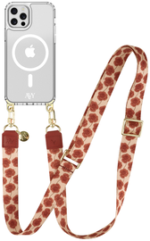 AVY Apple iPhone 12 / 12 Pro Hoesje met Koord & MagSafe 130CM Botanique Roses