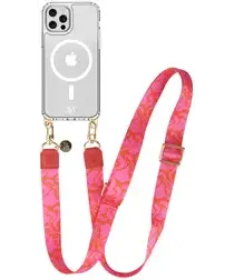 AVY Apple iPhone 12 / 12 Pro Hoesje met Koord & MagSafe 130CM Rosé Twist afbeelding