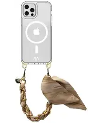 AVY Apple iPhone 12 / 12 Pro Hoesje met Koord & MagSafe 32CM Aurum Gold afbeelding