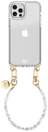AVY Apple iPhone 12 / 12 Pro Hoesje Met Koord 30CM Perla Chic