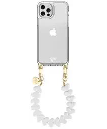 AVY Apple iPhone 12 / 12 Pro Hoesje Met Koord 30CM Cupid White afbeelding