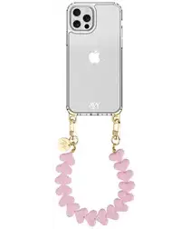 AVY Apple iPhone 12 / 12 Pro Hoesje Met Koord 30CM Cupid Pink afbeelding