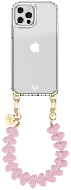 AVY Apple iPhone 12 / 12 Pro Hoesje Met Koord 30CM Cupid Pink