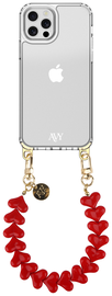 AVY Apple iPhone 12 / 12 Pro Hoesje Met Koord 30CM Cupid Red afbeelding