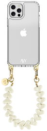 AVY Apple iPhone 12 / 12 Pro Hoesje Met Koord 30CM Cupid Beige