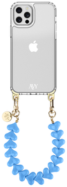 AVY Apple iPhone 12 / 12 Pro Hoesje Met Koord 30CM Cupid Blue
