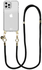 AVY Apple iPhone 12 / 12 Pro Hoesje Met Koord 130CM Tressé Black