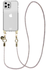 AVY Apple iPhone 12 / 12 Pro Hoesje Met Koord 120CM Silver Spark Long afbeelding 1