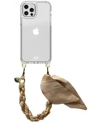 AVY Apple iPhone 12 / 12 Pro Hoesje Met Koord 32CM Aurum Gold afbeelding