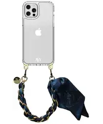 AVY Apple iPhone 12 / 12 Pro Hoesje Met Koord 32CM Obscura Blue afbeelding