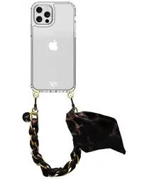 AVY Apple iPhone 12 / 12 Pro Hoesje Met Koord 32CM Panthera Chic afbeelding