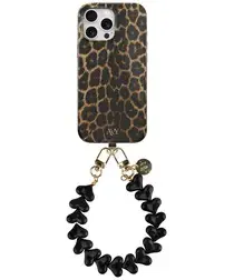 AVY Apple iPhone 12 / 12 Pro MagSafe Hoesje met Koord 30CM Panther Hearts afbeelding