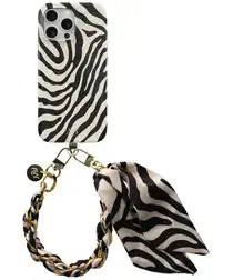 AVY Apple iPhone 12 / 12 Pro MagSafe Hoesje met Koord 32CM Serengeti Zebra afbeelding