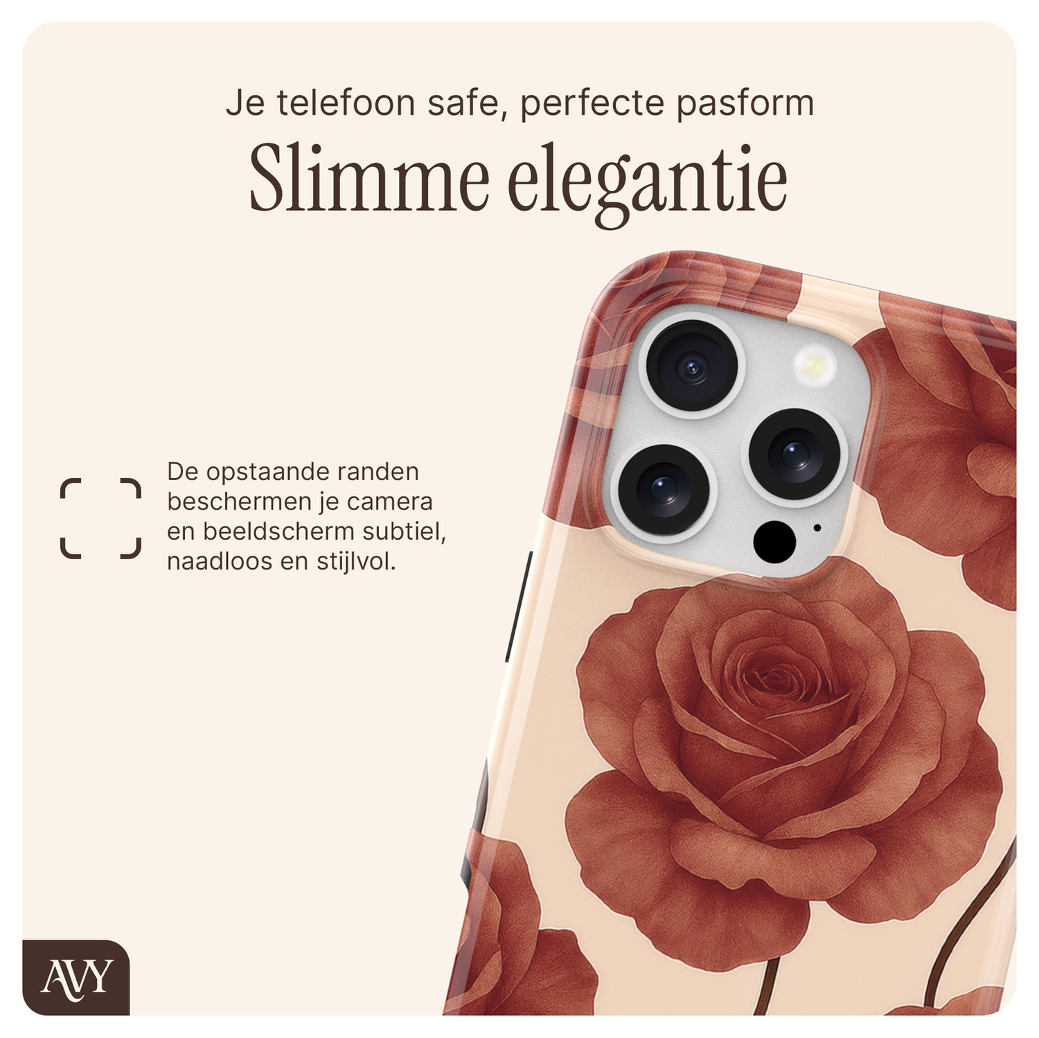 AVY Apple iPhone 12 / 12 Pro MagSafe Hoesje met Koord 30CM Hearts & Roses afbeelding 5