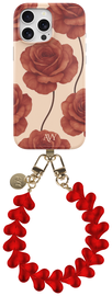 AVY Apple iPhone 12 / 12 Pro MagSafe Hoesje met Koord 30CM Hearts & Roses