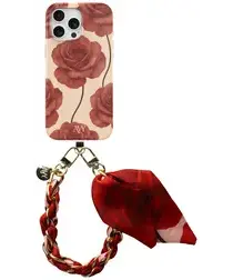 AVY Apple iPhone 12 / 12 Pro MagSafe Hoesje met Koord 32CM Botanique Roses afbeelding