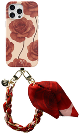 AVY Apple iPhone 12 / 12 Pro MagSafe Hoesje met Koord 32CM Botanique Roses