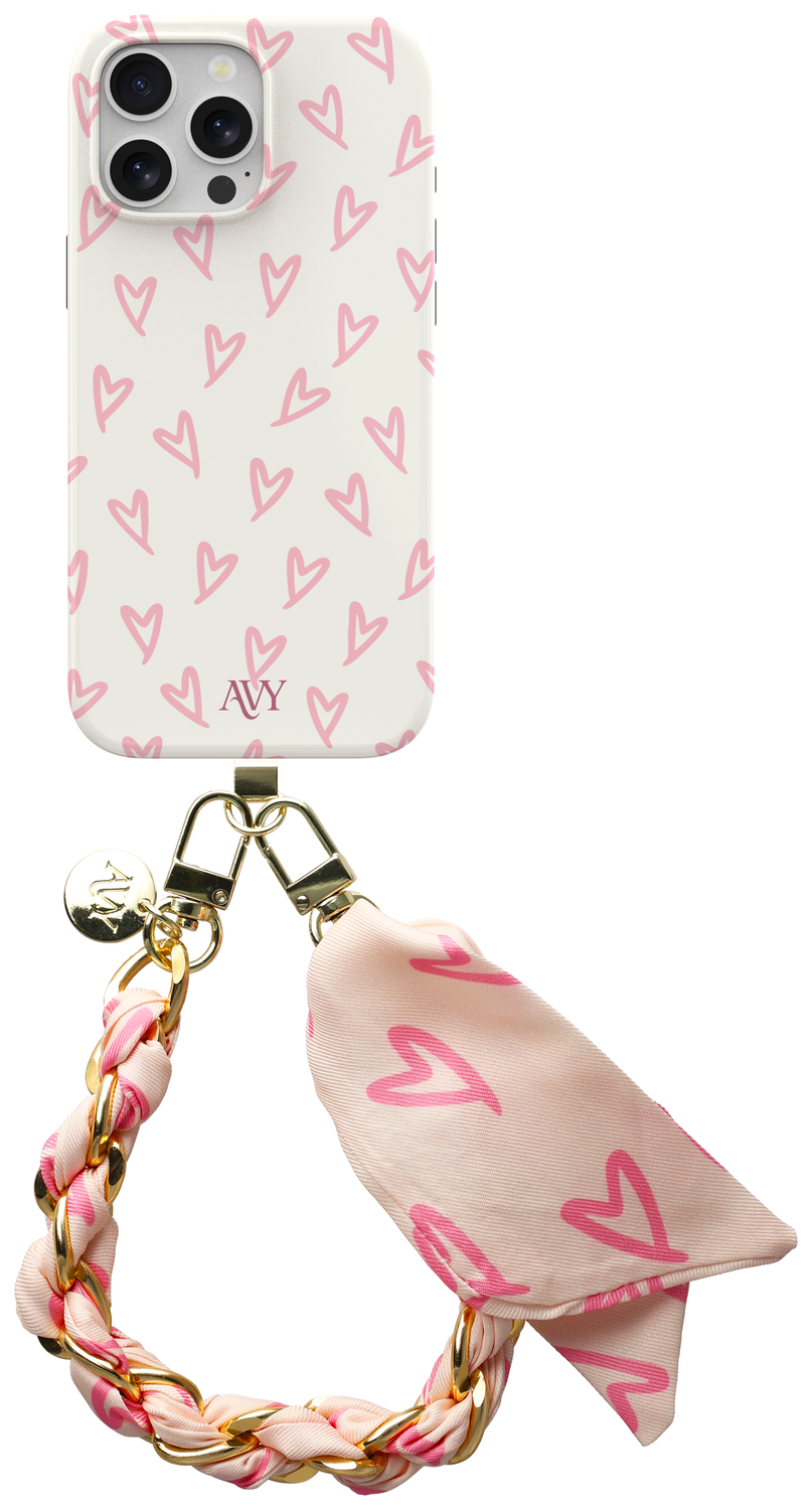 AVY Apple iPhone 12 / 12 Pro MagSafe Hoesje met Koord 32CM Cupid Blush afbeelding 1