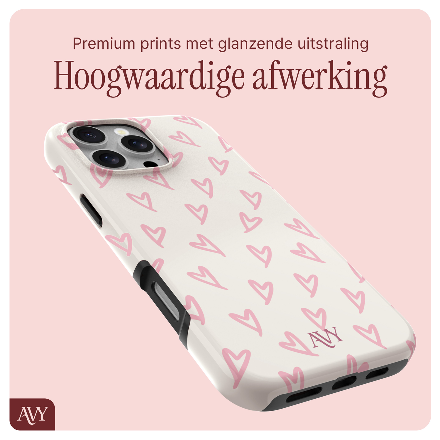 AVY Apple iPhone 12 / 12 Pro MagSafe Hoesje met Koord 32CM Cupid Blush afbeelding 6