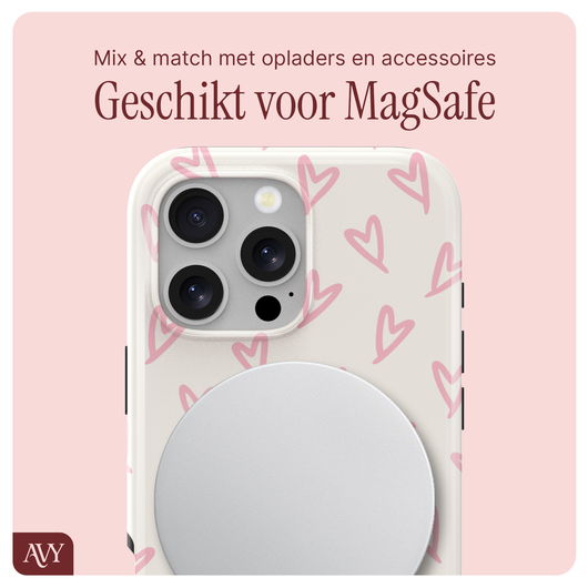 AVY Apple iPhone 12 / 12 Pro MagSafe Hoesje met Koord 32CM Cupid Blush afbeelding 7