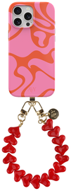 AVY Apple iPhone 12 / 12 Pro MagSafe Hoesje met Koord 30CM Rose Hearts
