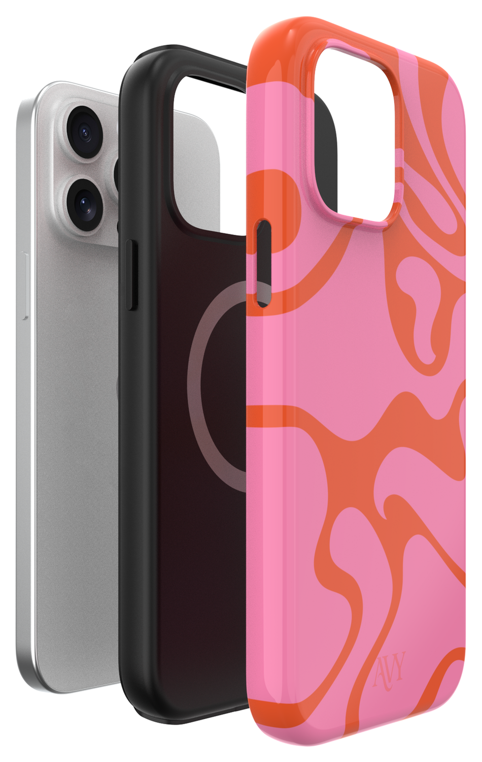 AVY Apple iPhone 12 / 12 Pro MagSafe Hoesje met Koord 130CM Rosé Twist afbeelding 15