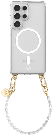 AVY Samsung Galaxy S25 Ultra Hoesje met Koord & MagSafe 30CM Perla Chic afbeelding 1