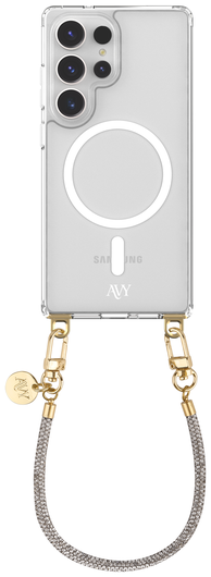 AVY Samsung Galaxy S25 Ultra Hoesje met Koord & MagSafe 30CM Silver Spark afbeelding 1