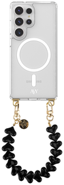 AVY Samsung Galaxy S25 Ultra Hoesje met Koord & MagSafe 30CM Cupid Black