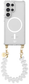 AVY Samsung Galaxy S25 Ultra Hoesje met Koord & MagSafe 30CM Cupid White