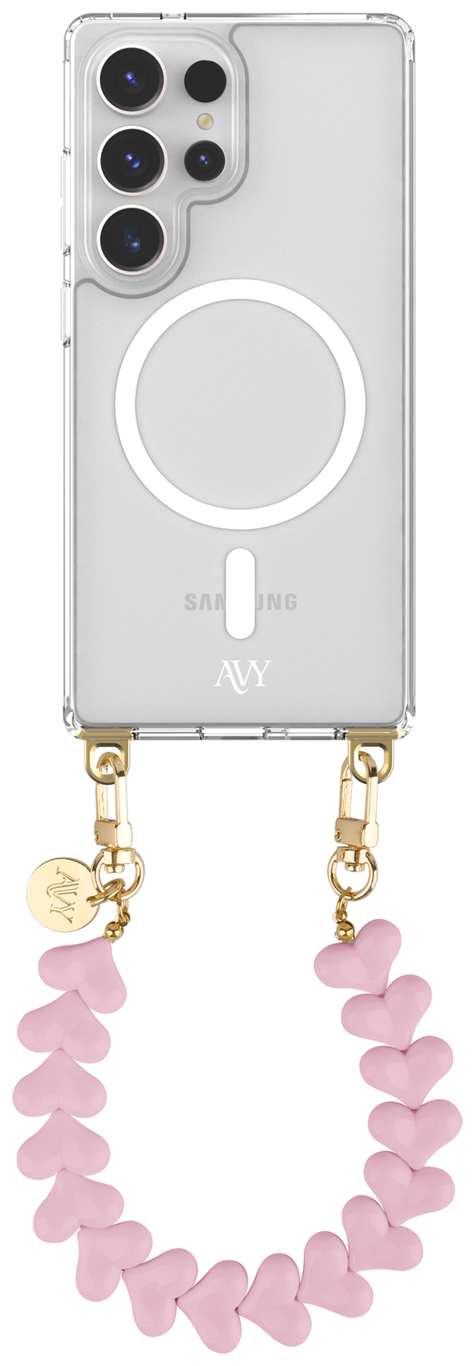 AVY Samsung Galaxy S25 Ultra Hoesje met Koord & MagSafe 30CM Cupid Pink afbeelding 1